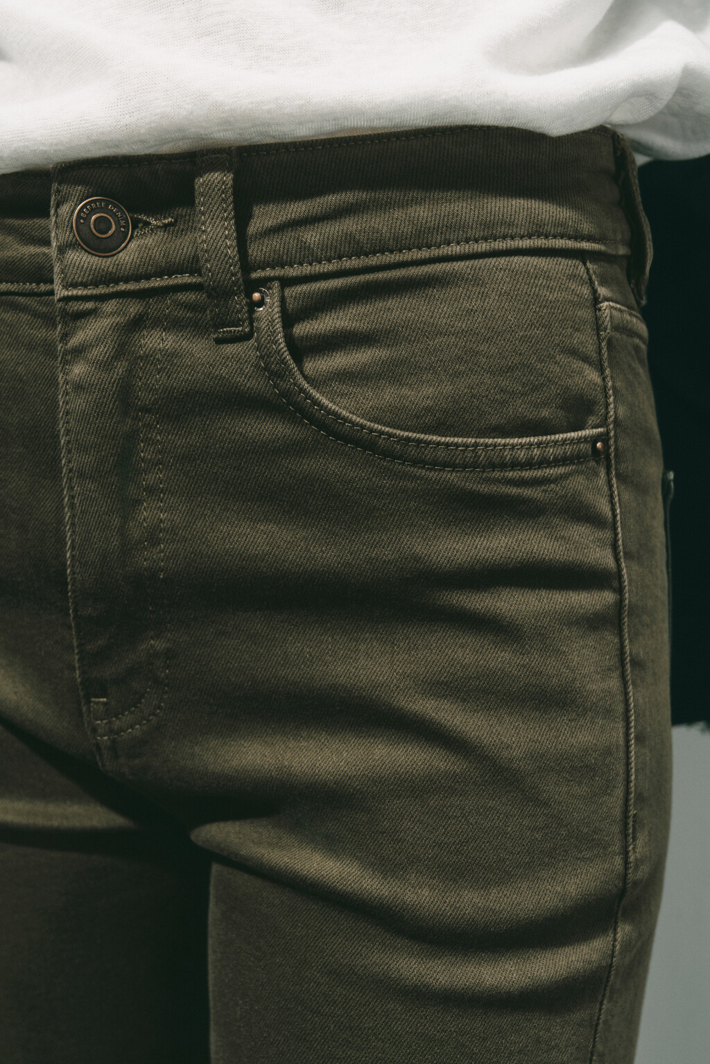 Джинсы skinny облегающие с высокой посадкой - цвет зеленый - 6