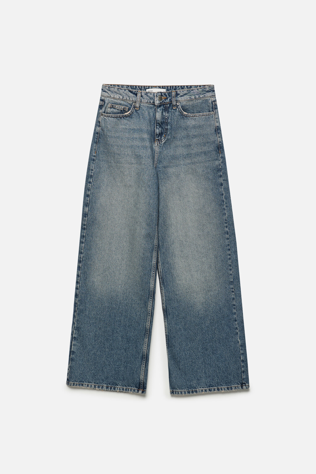 Джинсы широкие с низкой посадкой - цвет голубой - 12