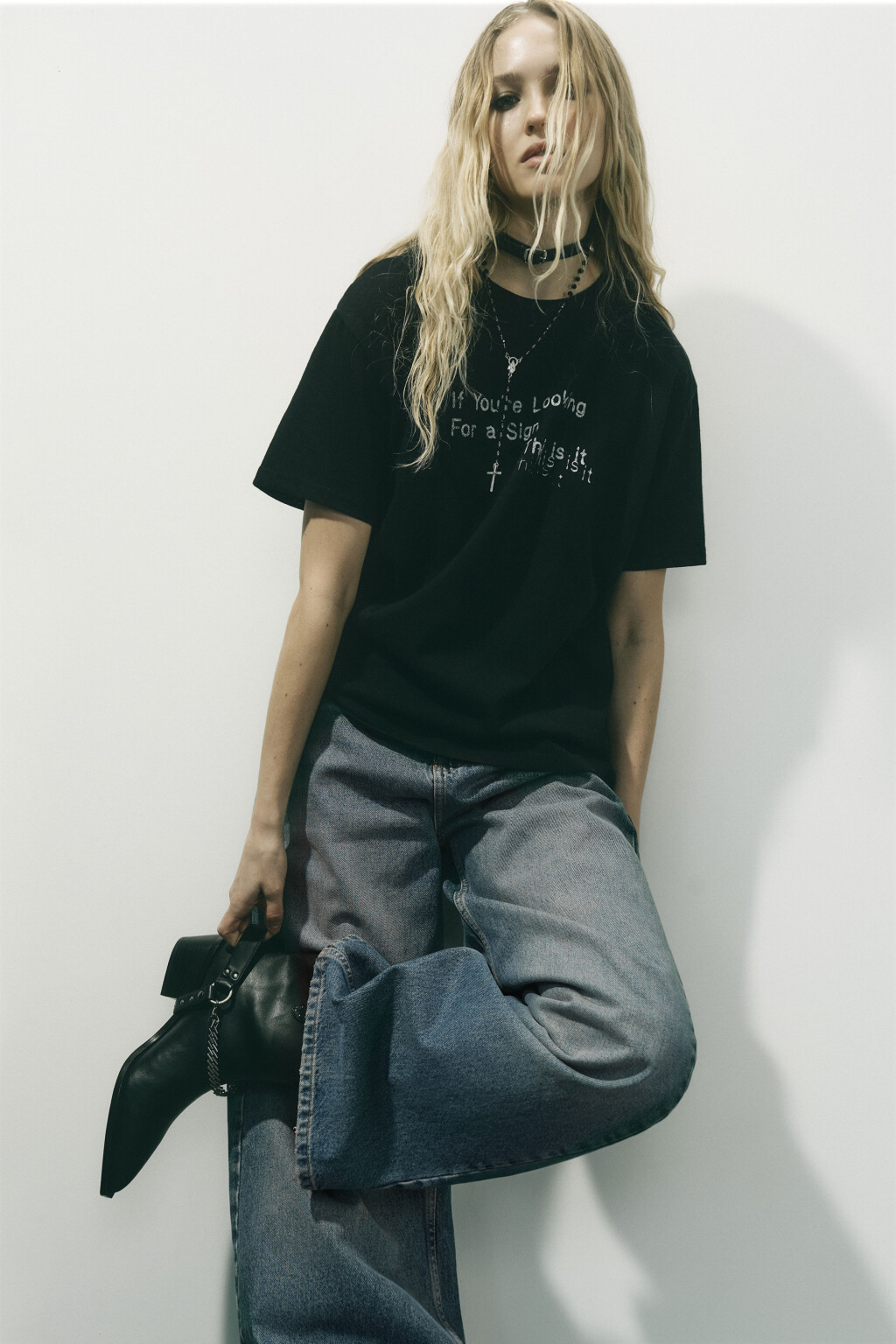 Джинсы широкие с низкой посадкой - цвет голубой - 6