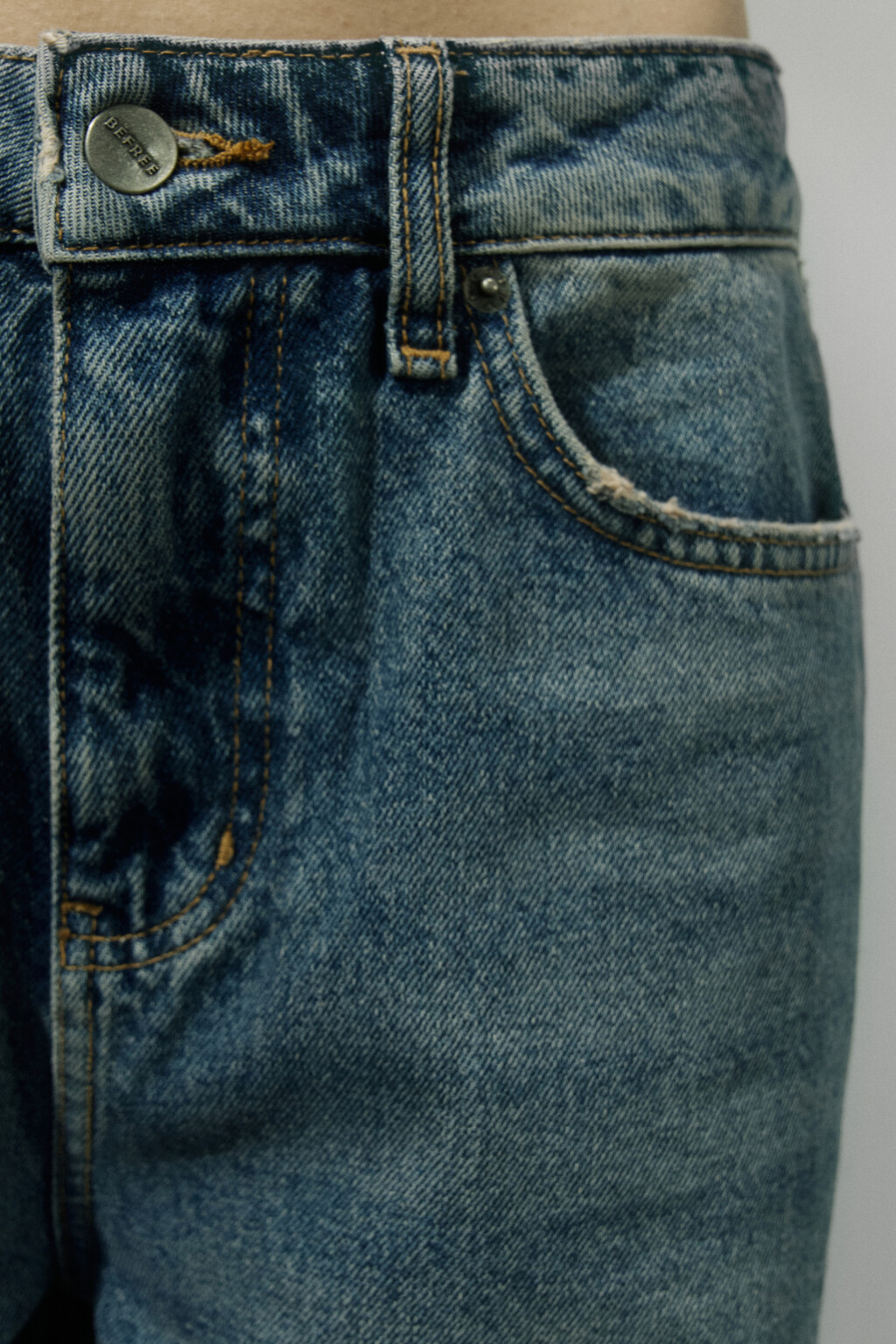 Джинсы широкие с низкой посадкой - цвет голубой - 7