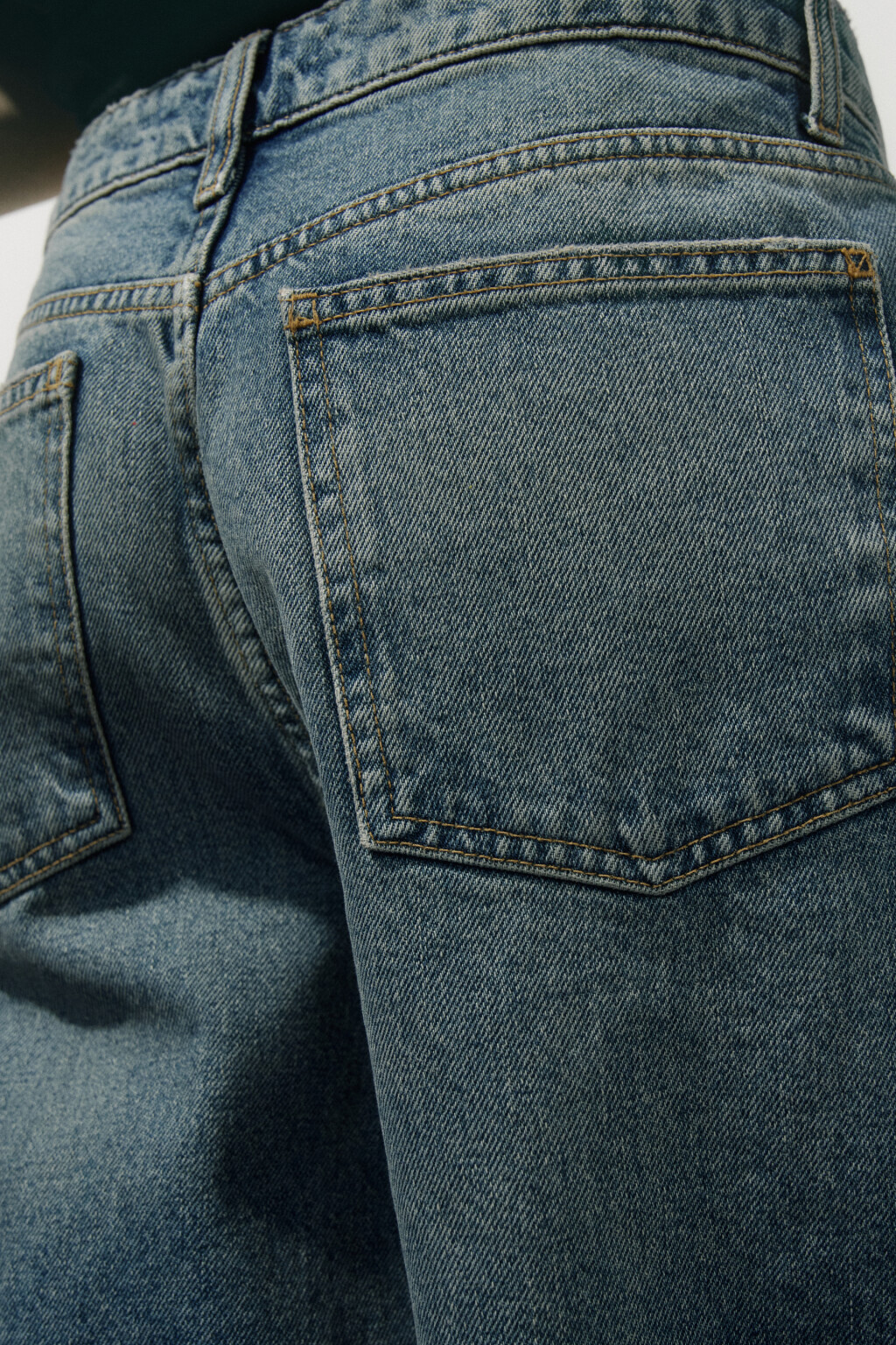 Джинсы широкие с низкой посадкой - цвет голубой - 8