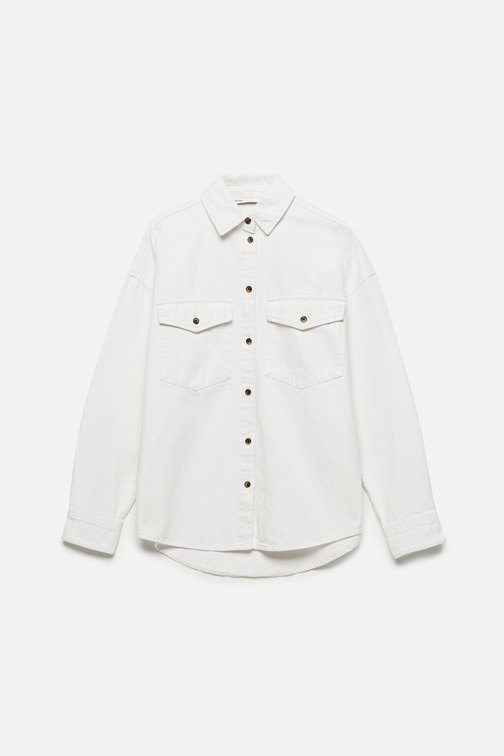 Рубашка джинсовая с нагрудными карманами - цвет белый - 9