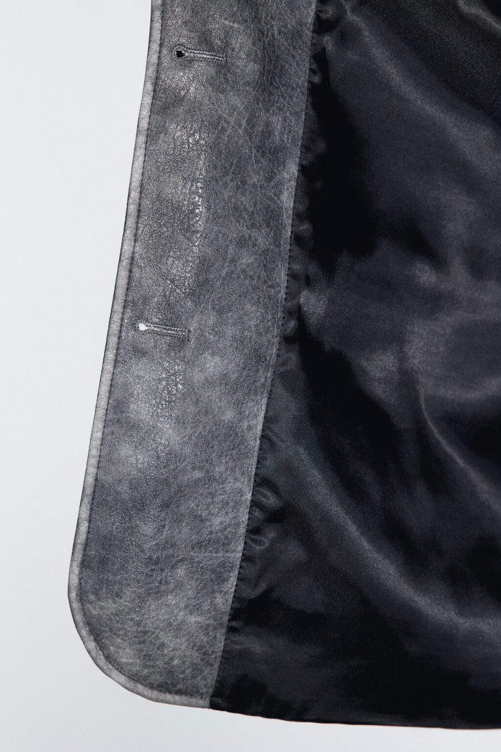 Пиджак из искусственной кожи с вареным эффектом - цвет серый - 9