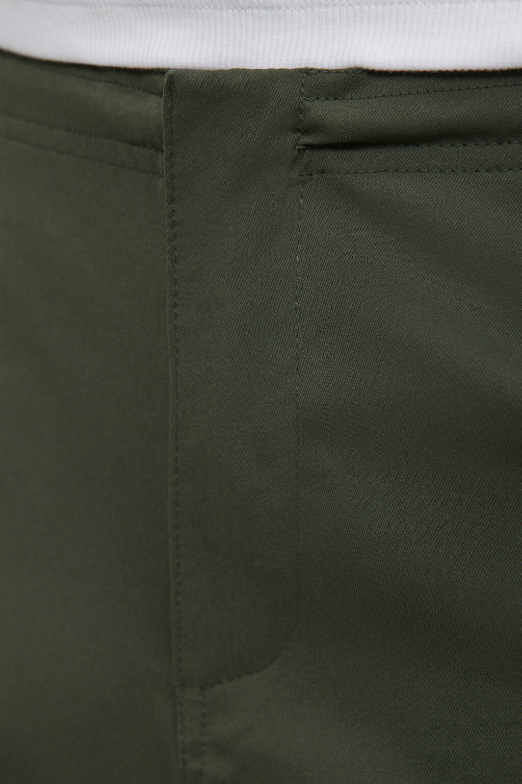 Брюки-парашюты с утяжками и драпировкой - цвет зеленый - 6