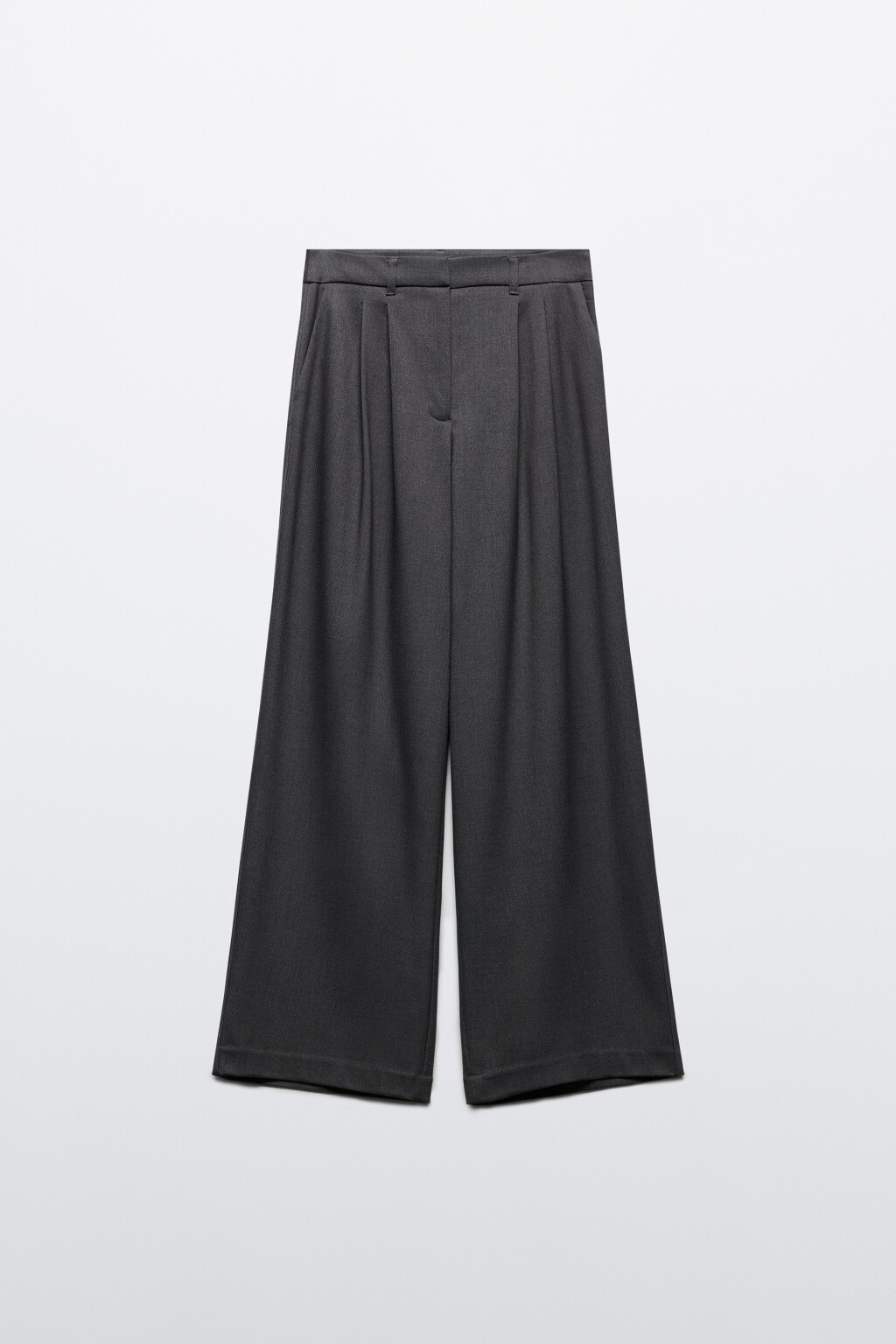 Брюки широкие со средней посадкой - цвет серый - 8