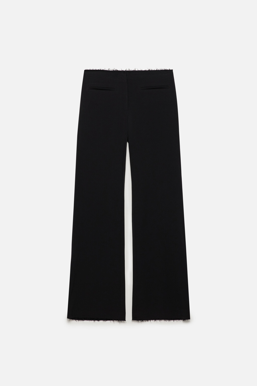 Брюки клеш с открытыми срезами и рваниной - цвет черный - 9