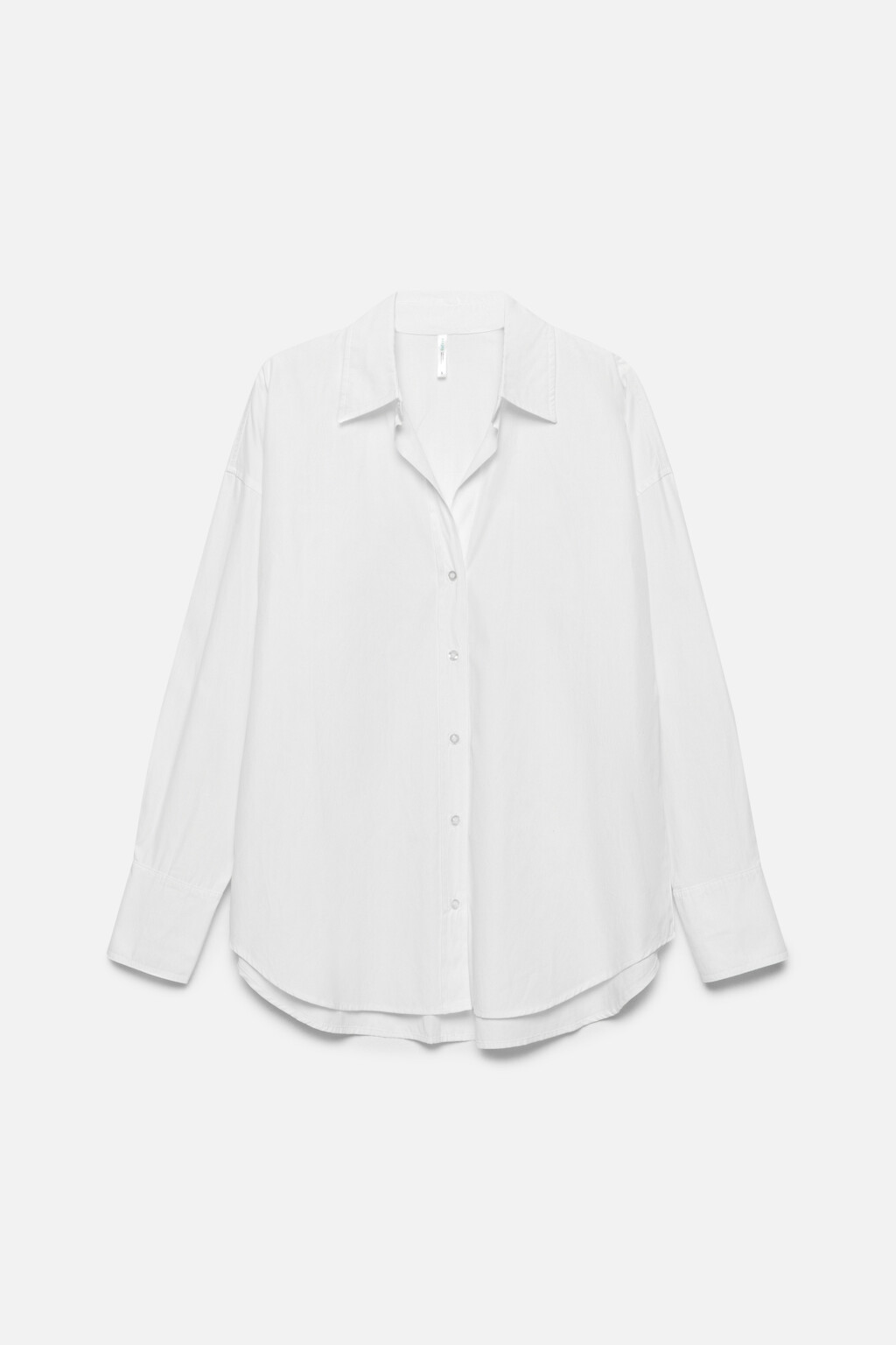 Рубашка oversize с боковыми вырезами - цвет белый - 11