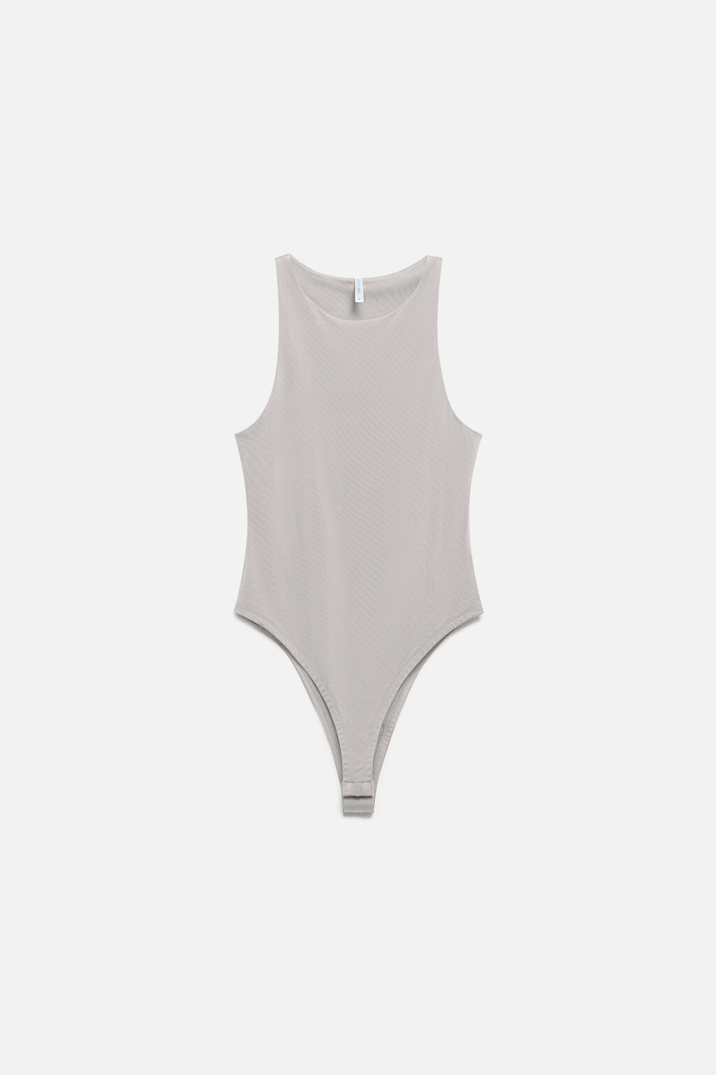 Боди-майка гладкая на широких бретелях - цвет серый - 7