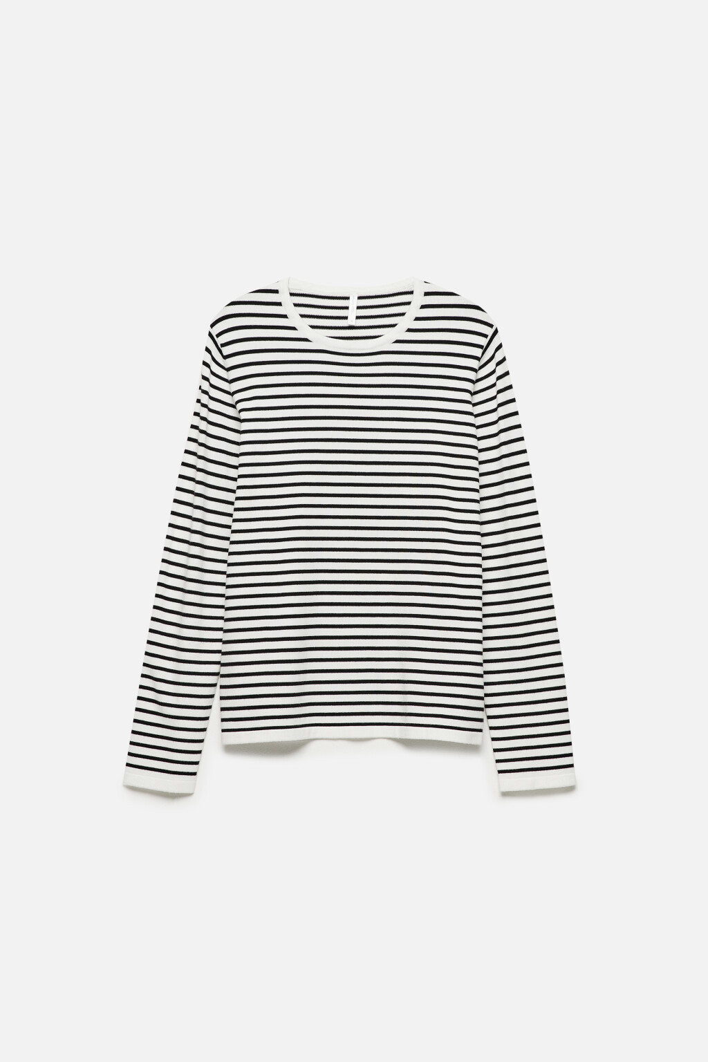 Джемпер тонкой вязки свободный в полоску - цвет белый - 8
