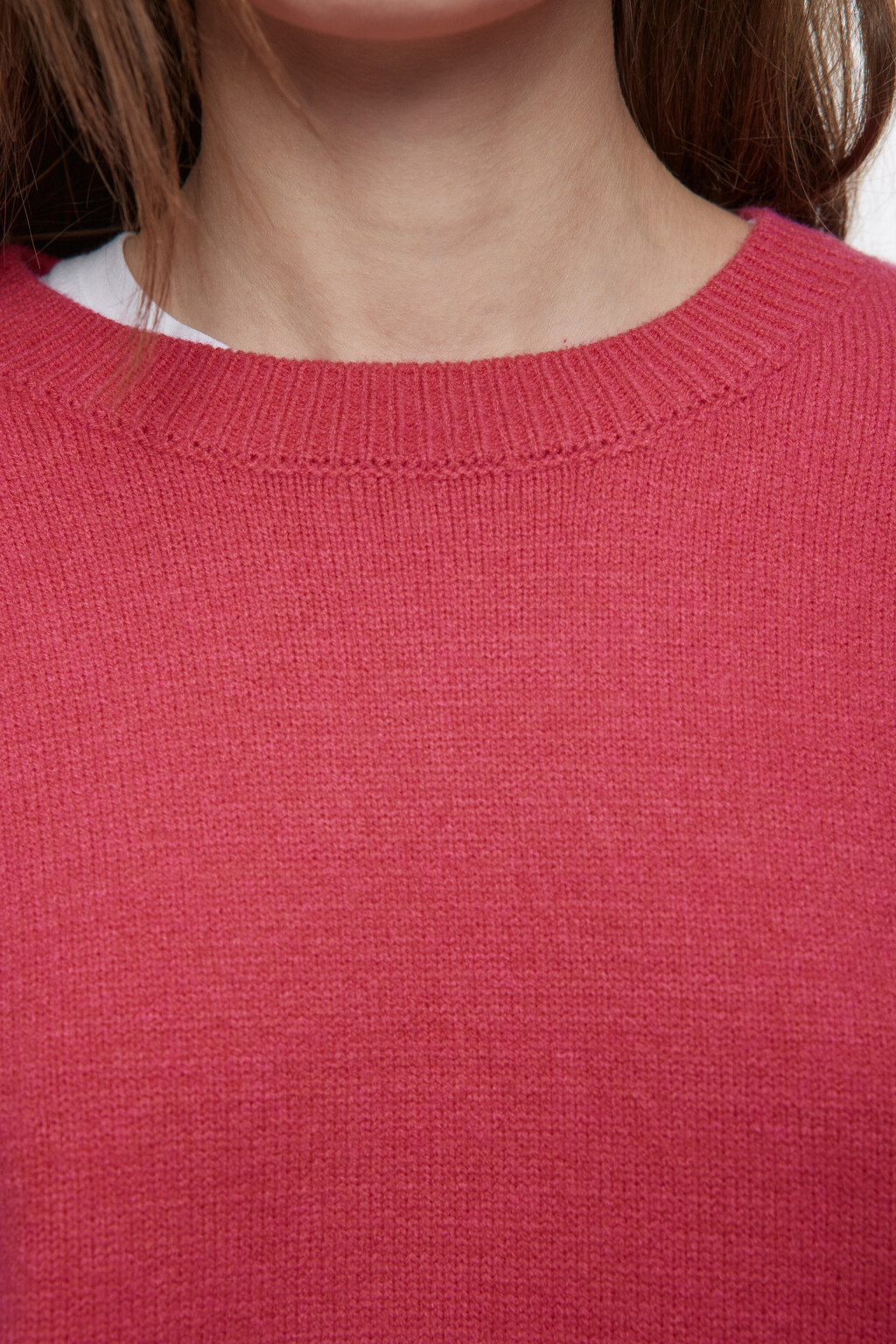 Джемпер вязаный базовый - цвет розовый - 7