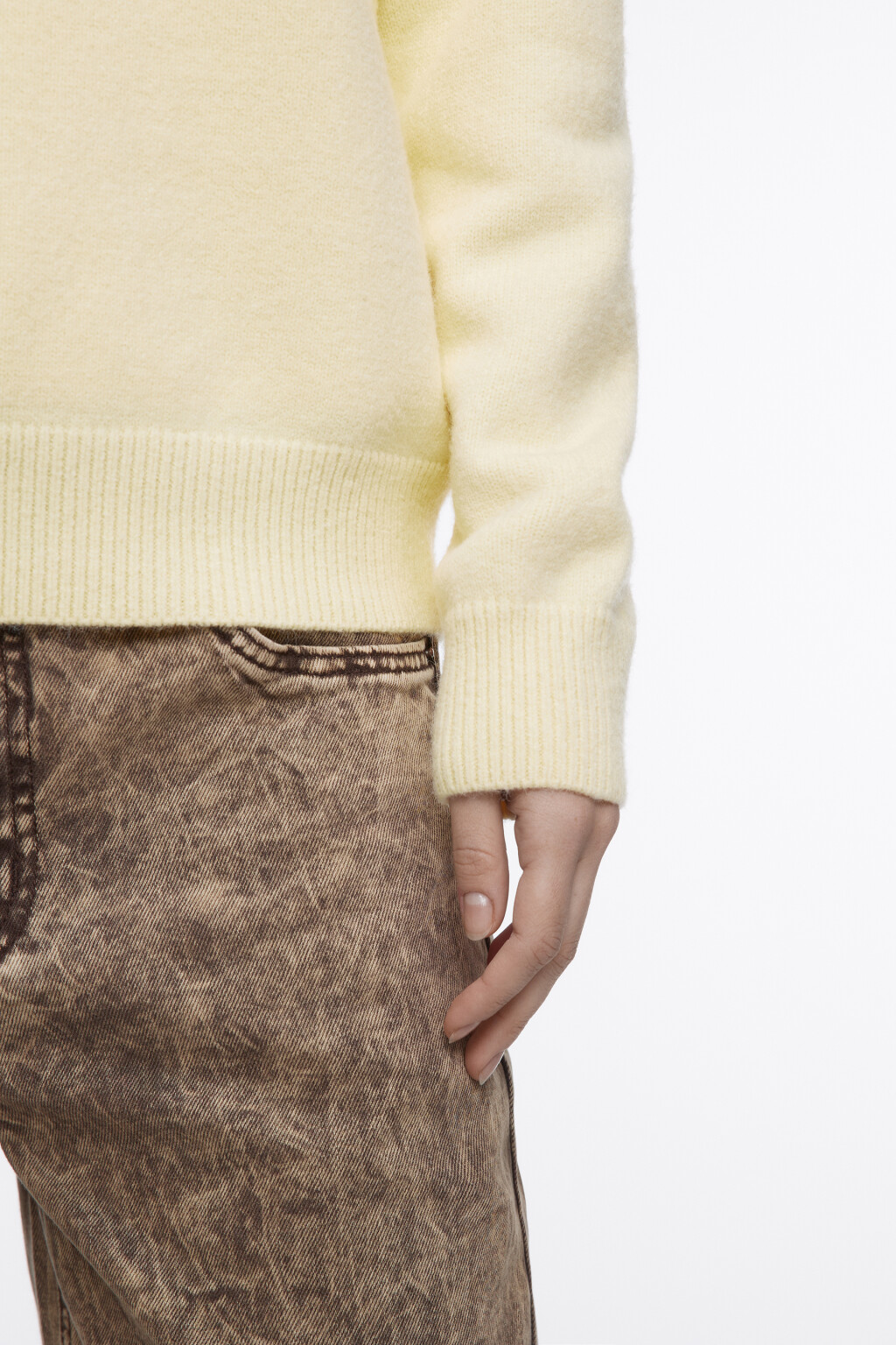 Джемпер вязаный базовый - цвет желтый - 7