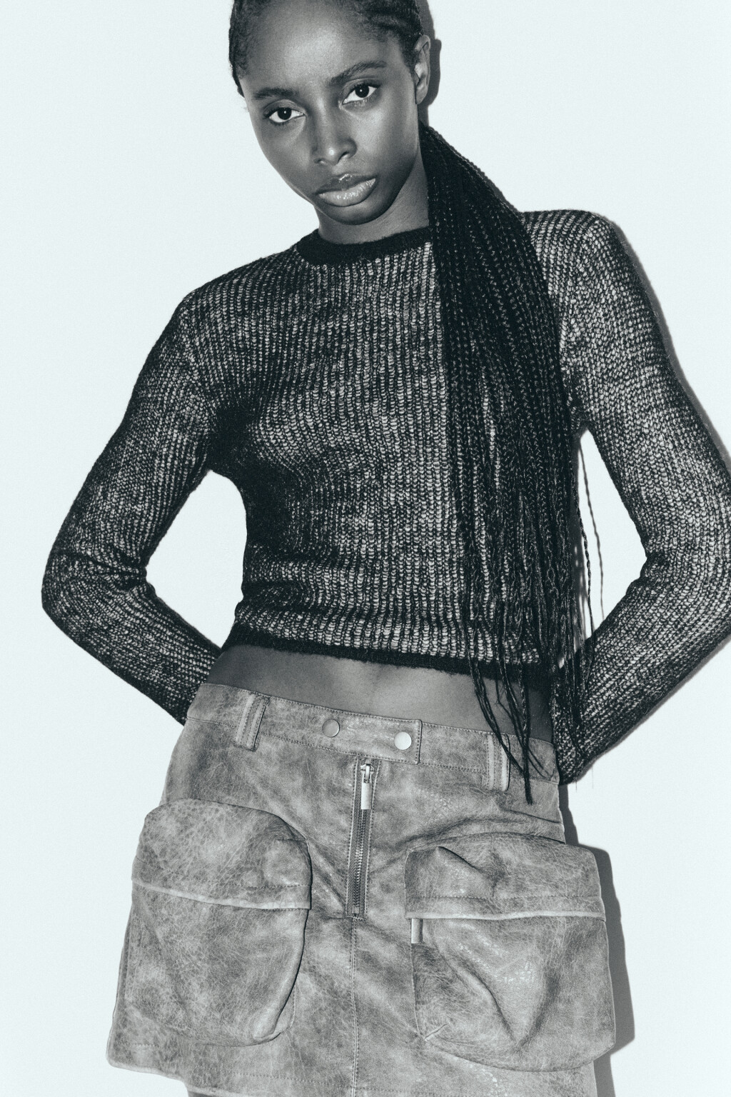 Джемпер базовый тонкой вязки - цвет черный - 2