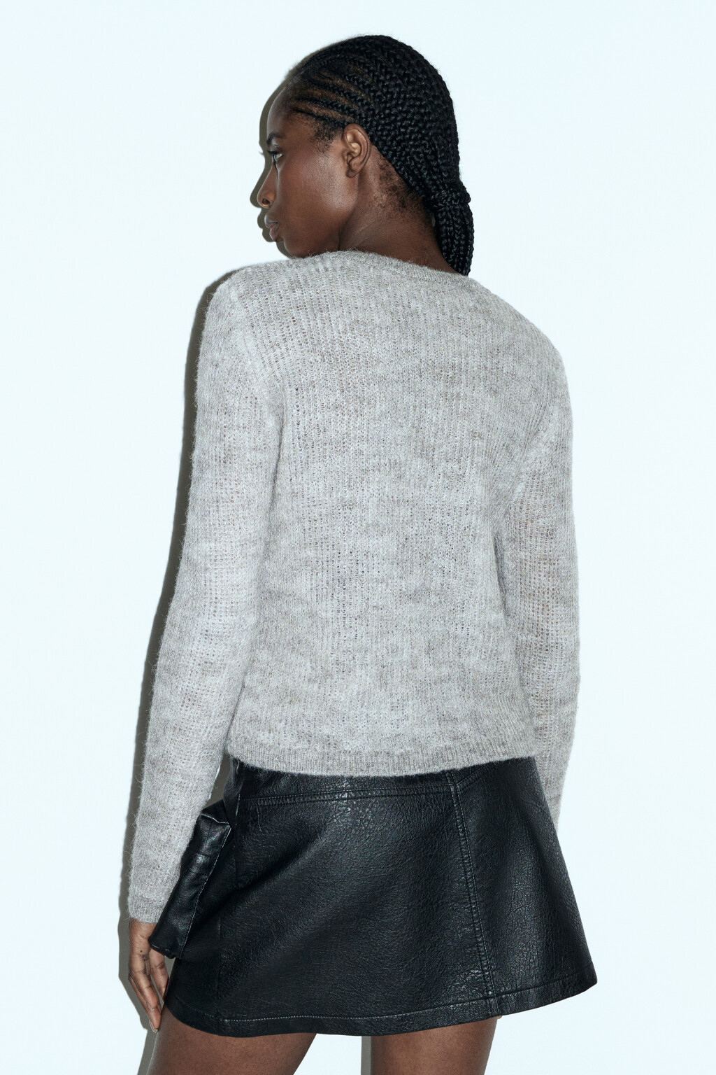 Джемпер базовый тонкой вязки - цвет бежевый - 3