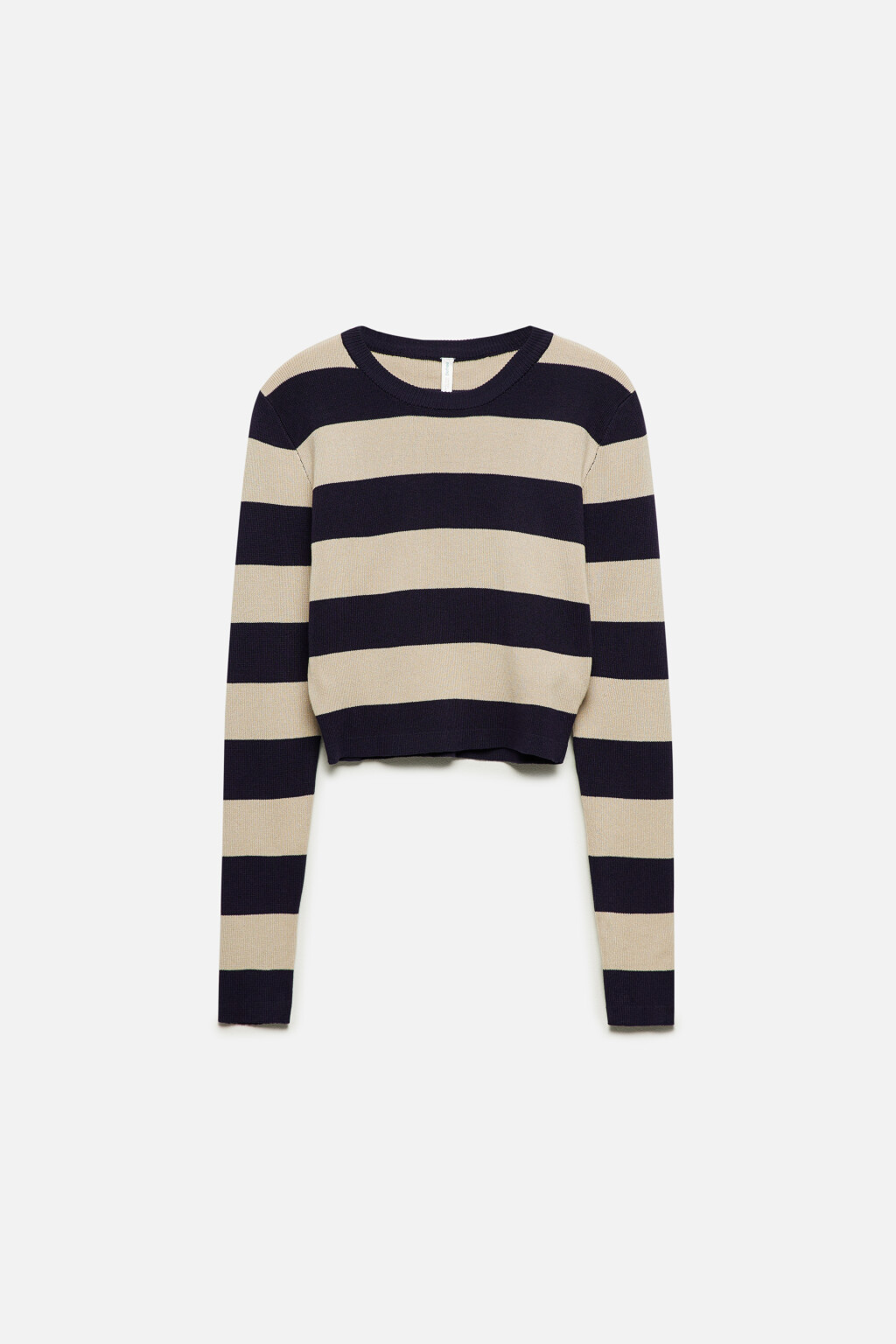 Джемпер укороченный в полоску - цвет синий - 8