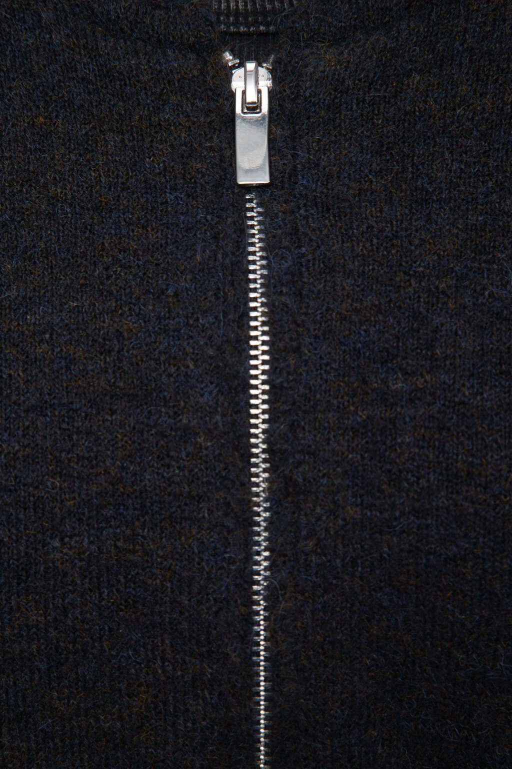 Кардиган на молнии вязаный с шерстью - цвет синий - 7