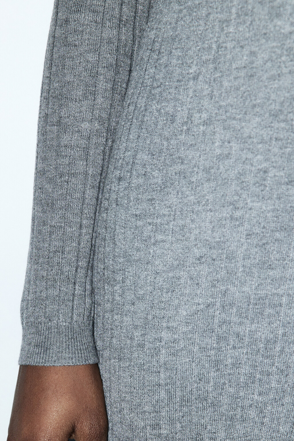 Кардиган тонкой вязки в длине макси - цвет серый - 7