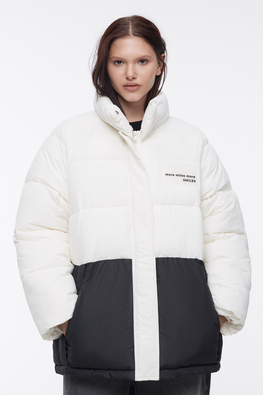 Куртка стеганая с воротником-стойкой и принтом - цвет мультиколор - 3