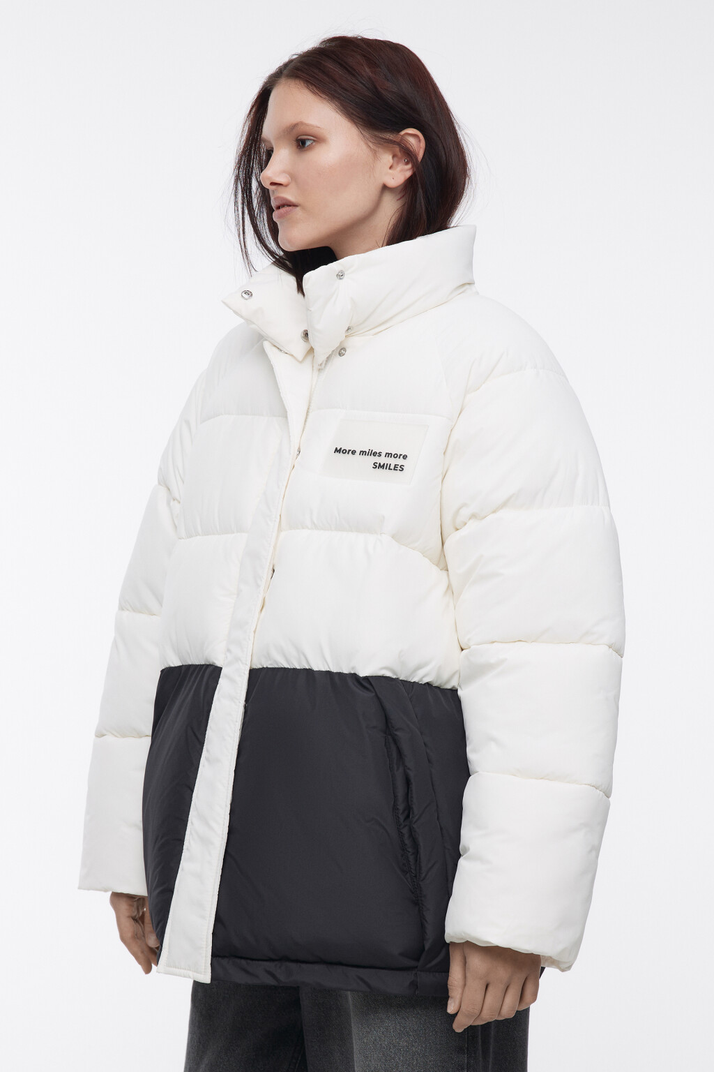 Куртка стеганая с воротником-стойкой и принтом - цвет мультиколор - 4