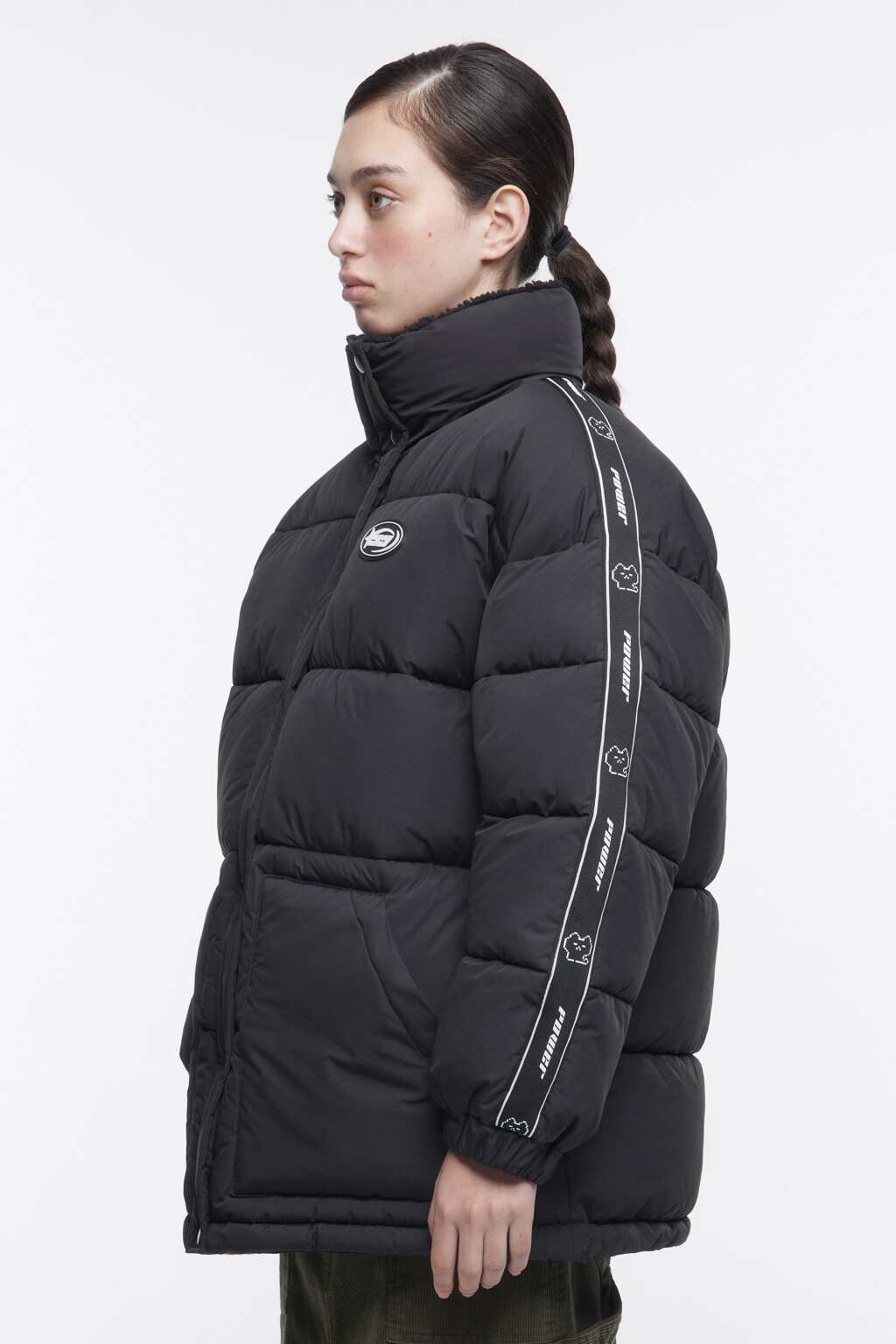 Куртка стеганая с меховой подкладкой - цвет черный - 3