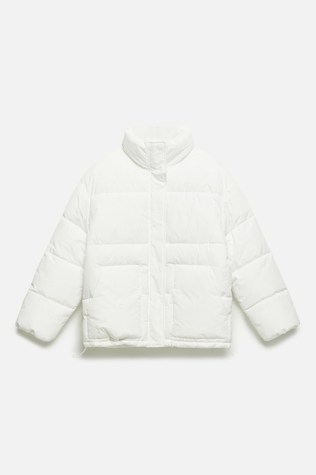 Куртка oversize стеганая с термопринтом - цвет молочный - 11