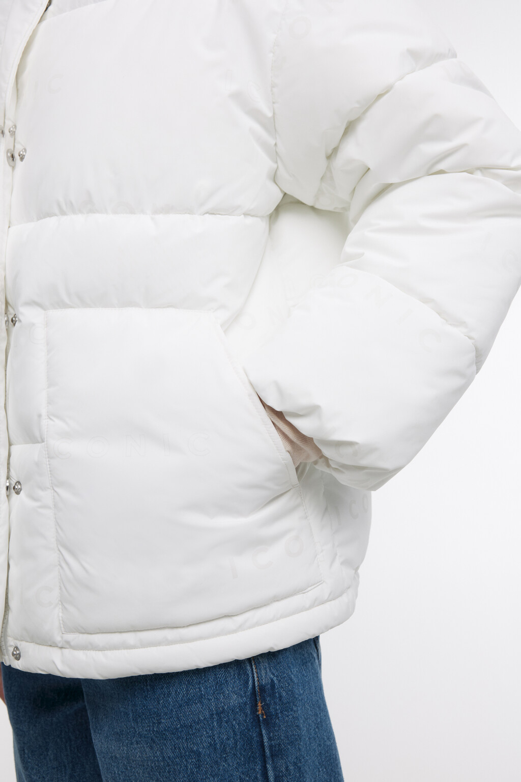 Куртка oversize стеганая с термопринтом - цвет молочный - 7