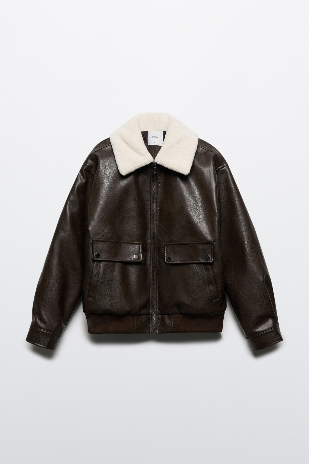 Куртка из искусственной кожи со съемной опушкой - цвет коричневый - 11