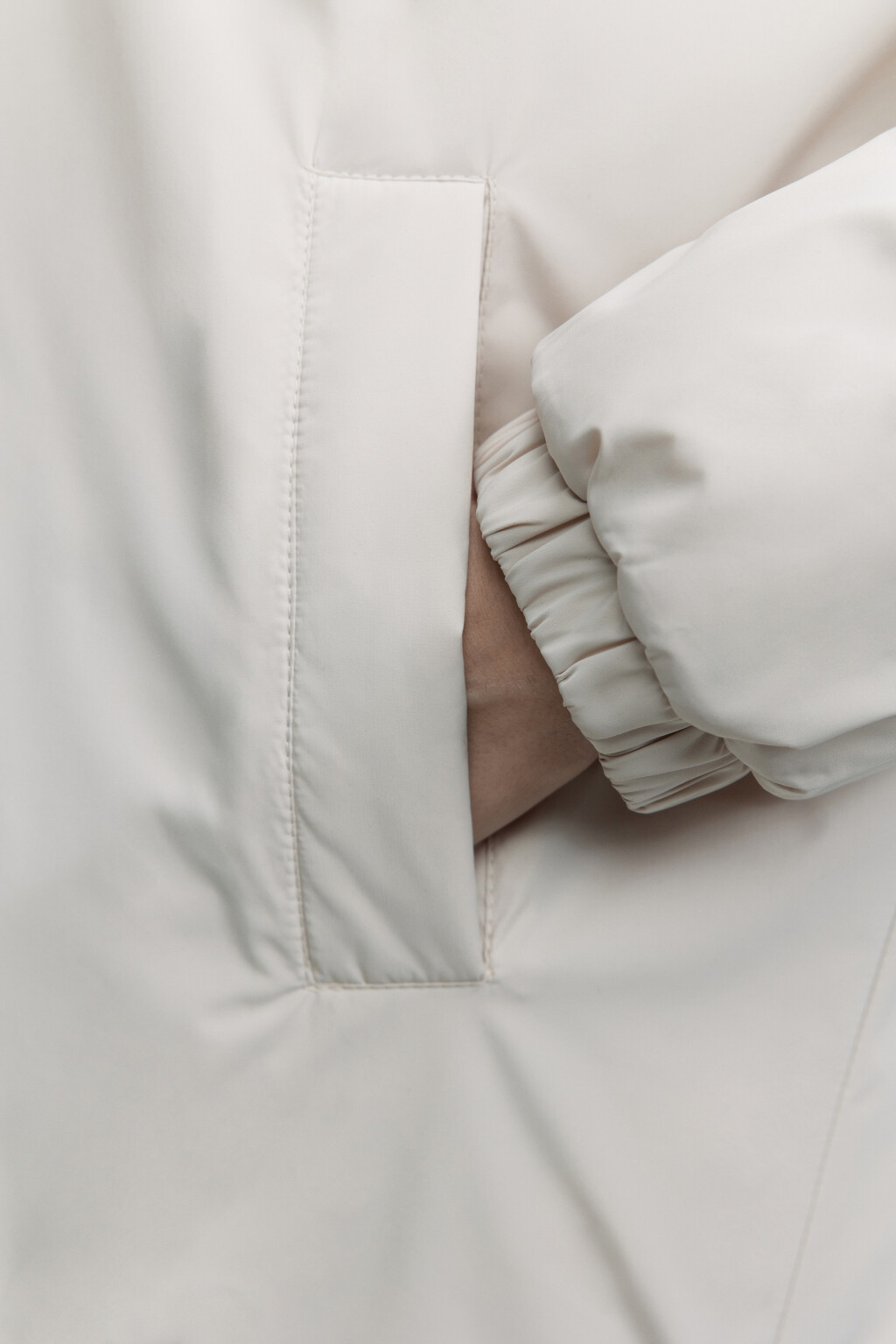 Куртка-рубашка стеганая утепленная - цвет молочный - 8