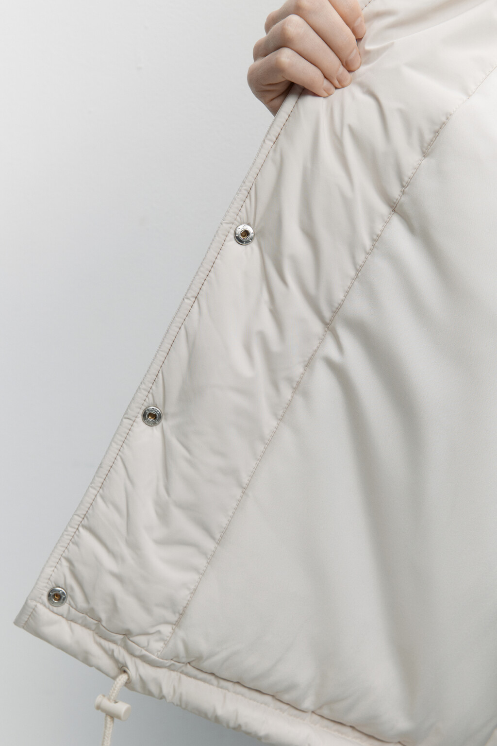 Куртка-рубашка стеганая утепленная - цвет молочный - 9