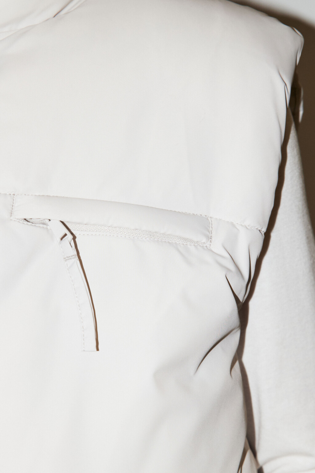 Жилет стеганый укороченный с воротником - цвет бежевый - 8