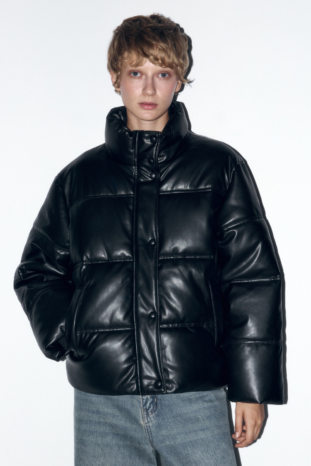 Куртка стеганая с воротником-стойкой - цвет черный - 2