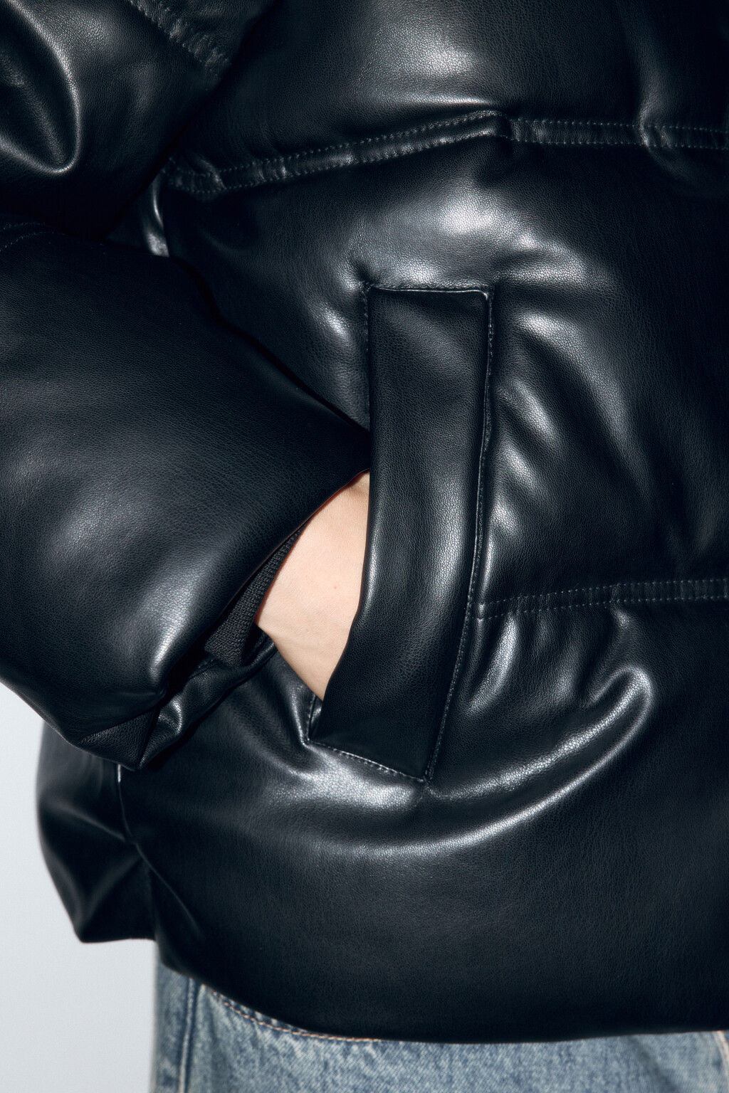 Куртка стеганая с воротником-стойкой - цвет черный - 7