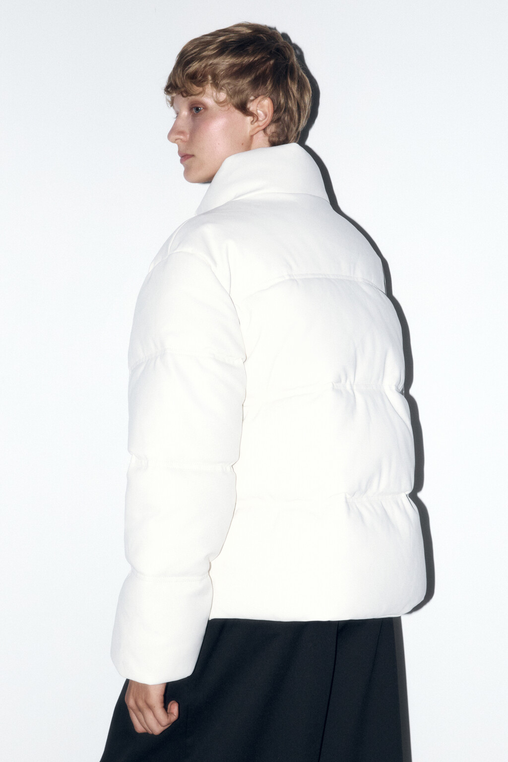 Куртка стеганая с воротником-стойкой - цвет молочный - 4