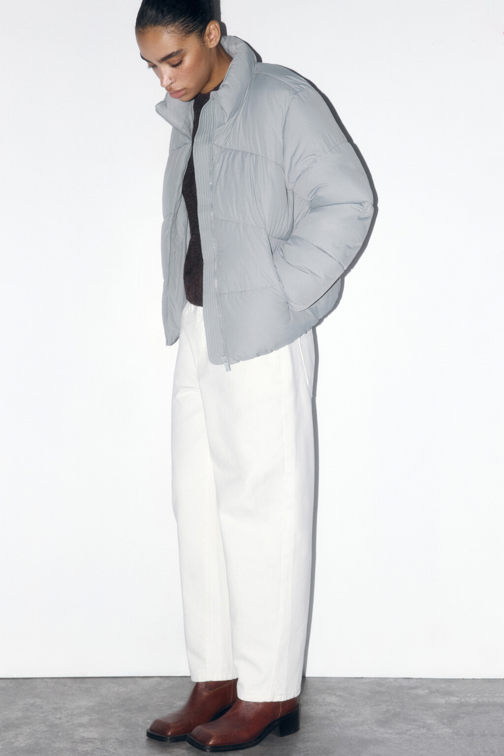 Куртка стеганая с воротником-стойкой - цвет мятный - 6