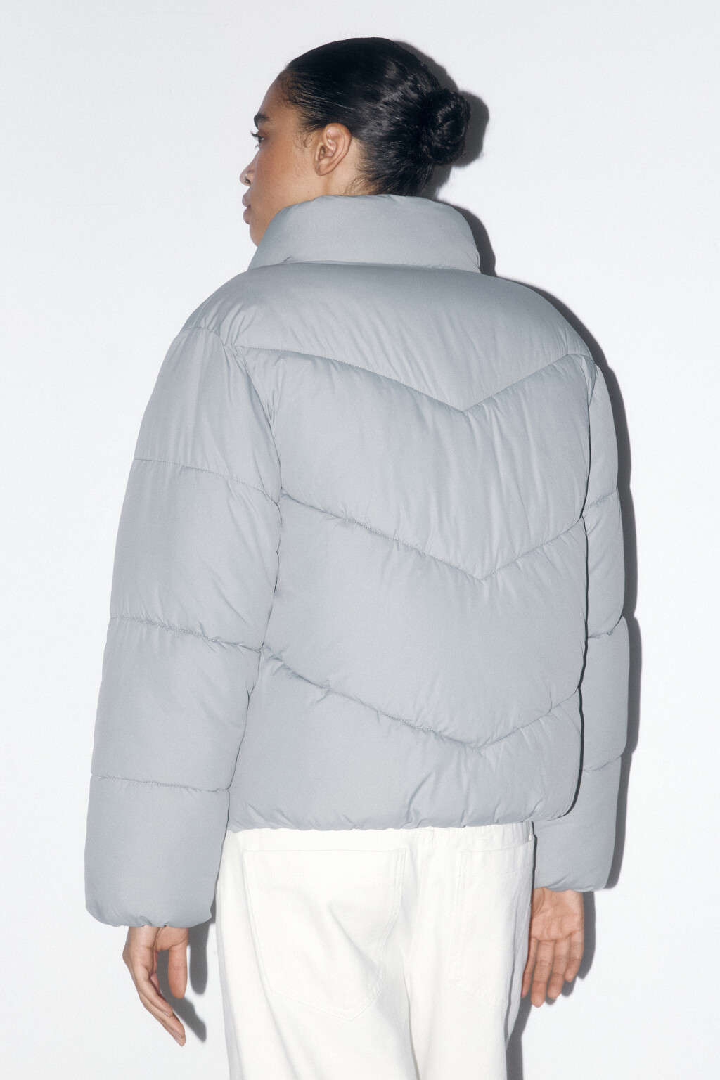Куртка стеганая с воротником-стойкой - цвет мятный - 4