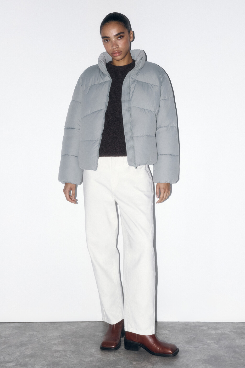 Куртка стеганая с воротником-стойкой - цвет мятный - 5