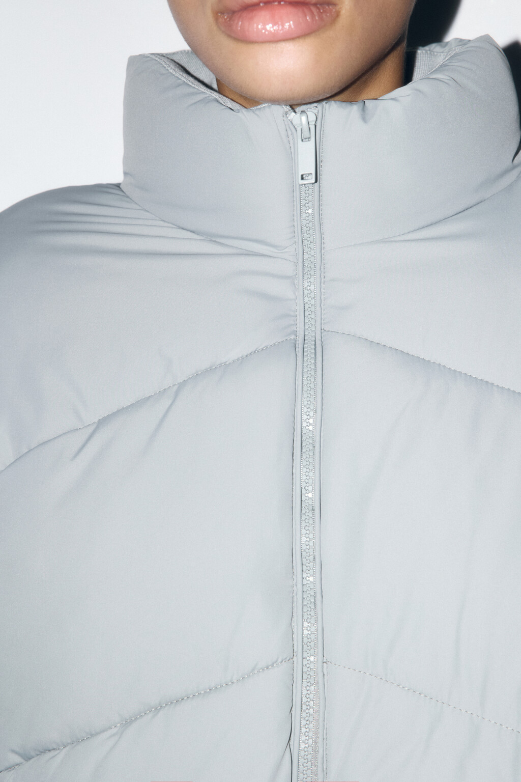 Куртка стеганая с воротником-стойкой - цвет мятный - 8