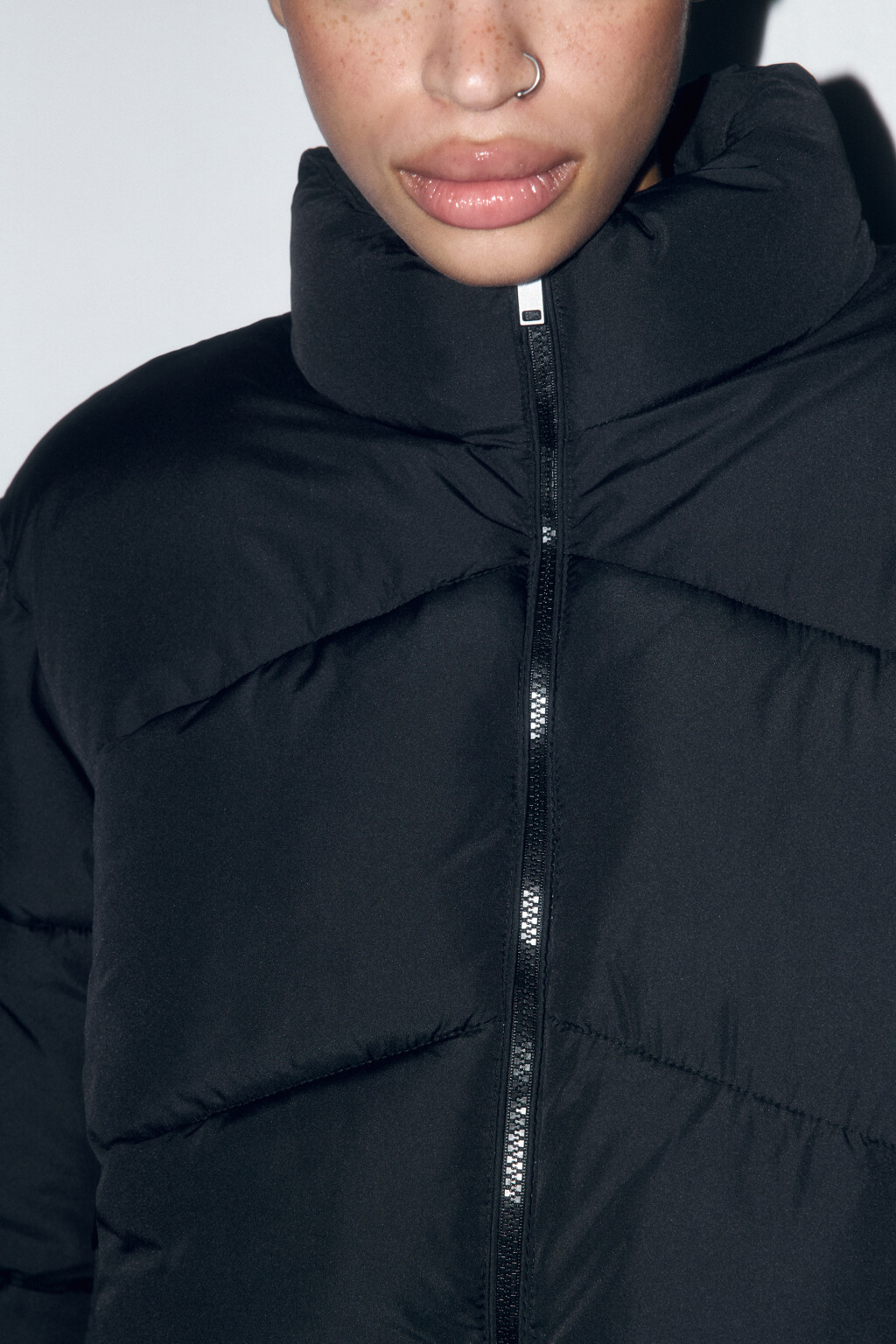 Куртка стеганая с воротником-стойкой - цвет черный - 7