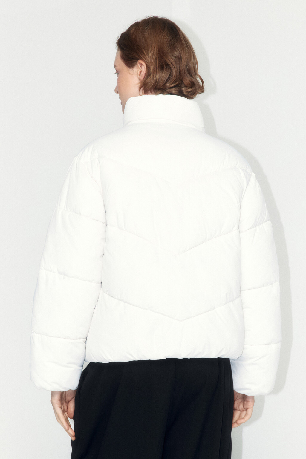 Куртка стеганая с воротником-стойкой - цвет молочный - 4