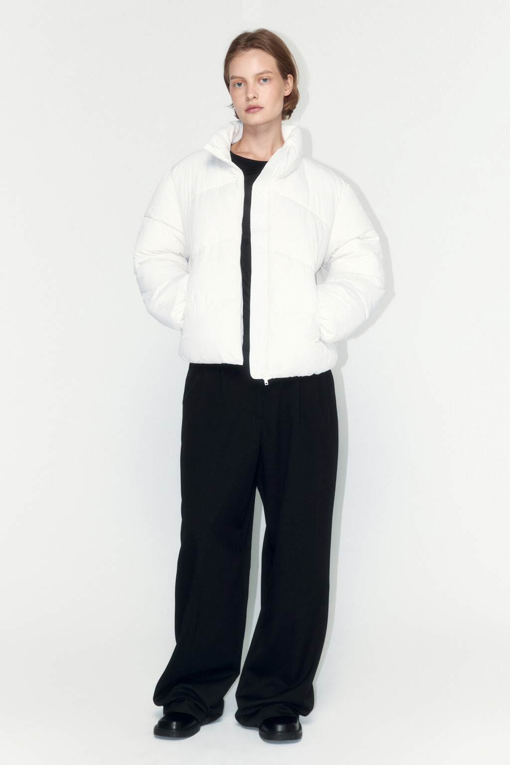 Куртка стеганая с воротником-стойкой - цвет молочный - 5