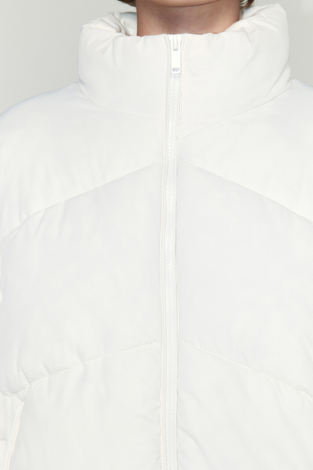 Куртка стеганая с воротником-стойкой - цвет молочный - 6