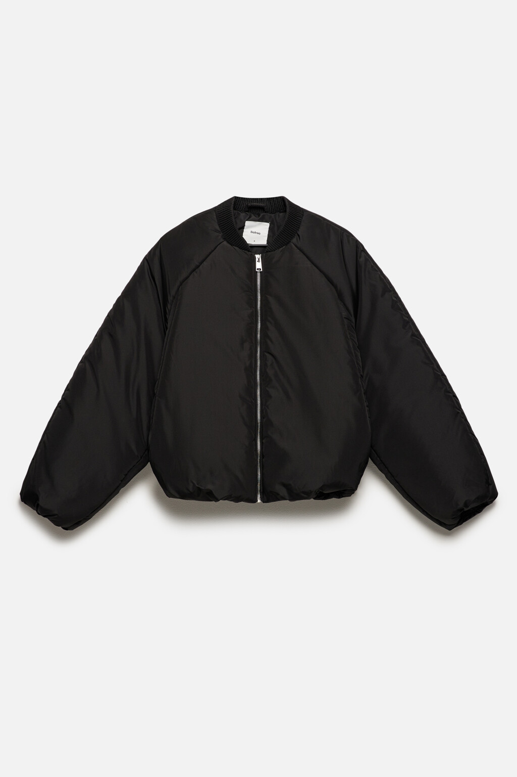 Куртка-бомбер oversize укороченная - цвет черный - 9