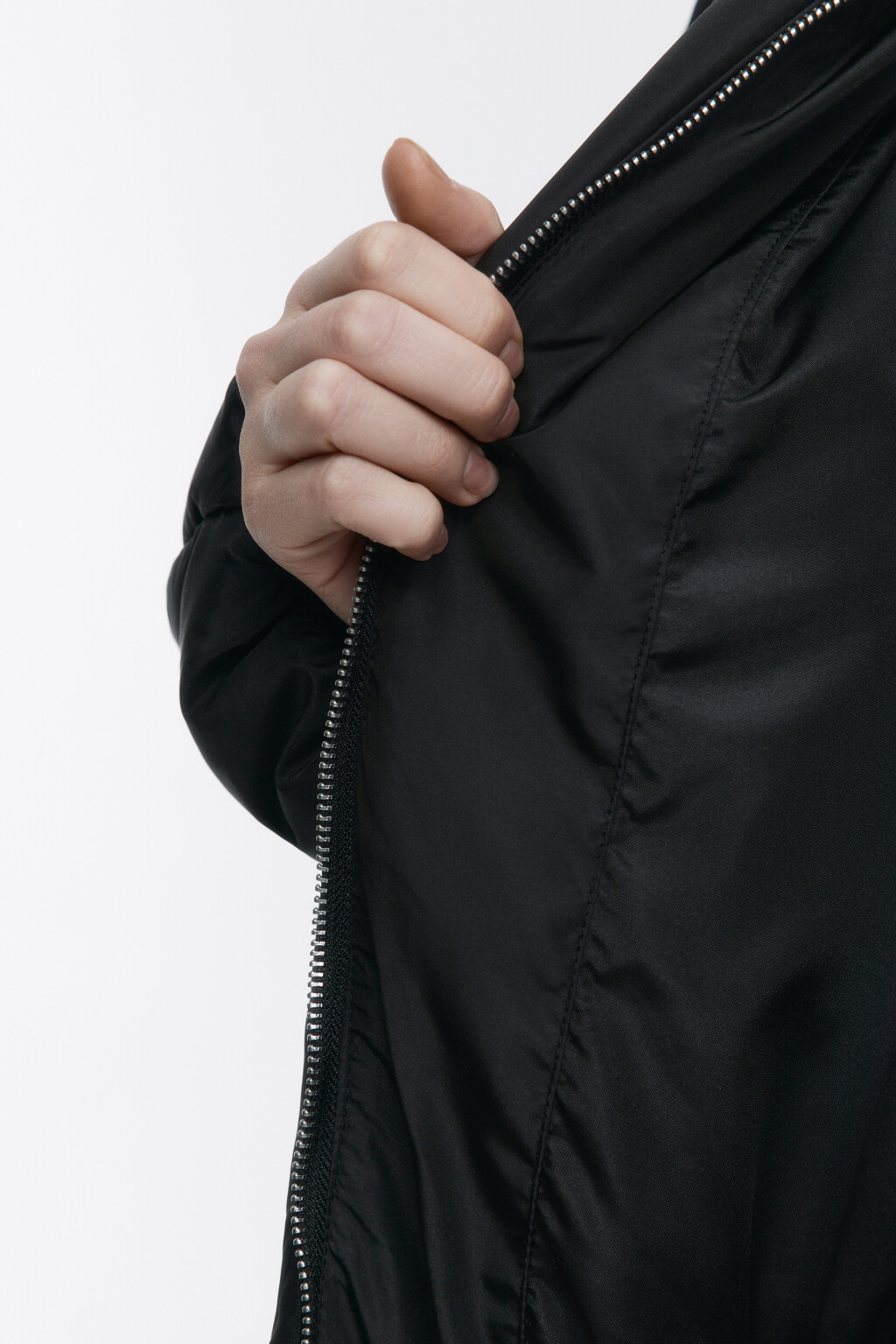 Куртка-бомбер oversize укороченная - цвет черный - 8