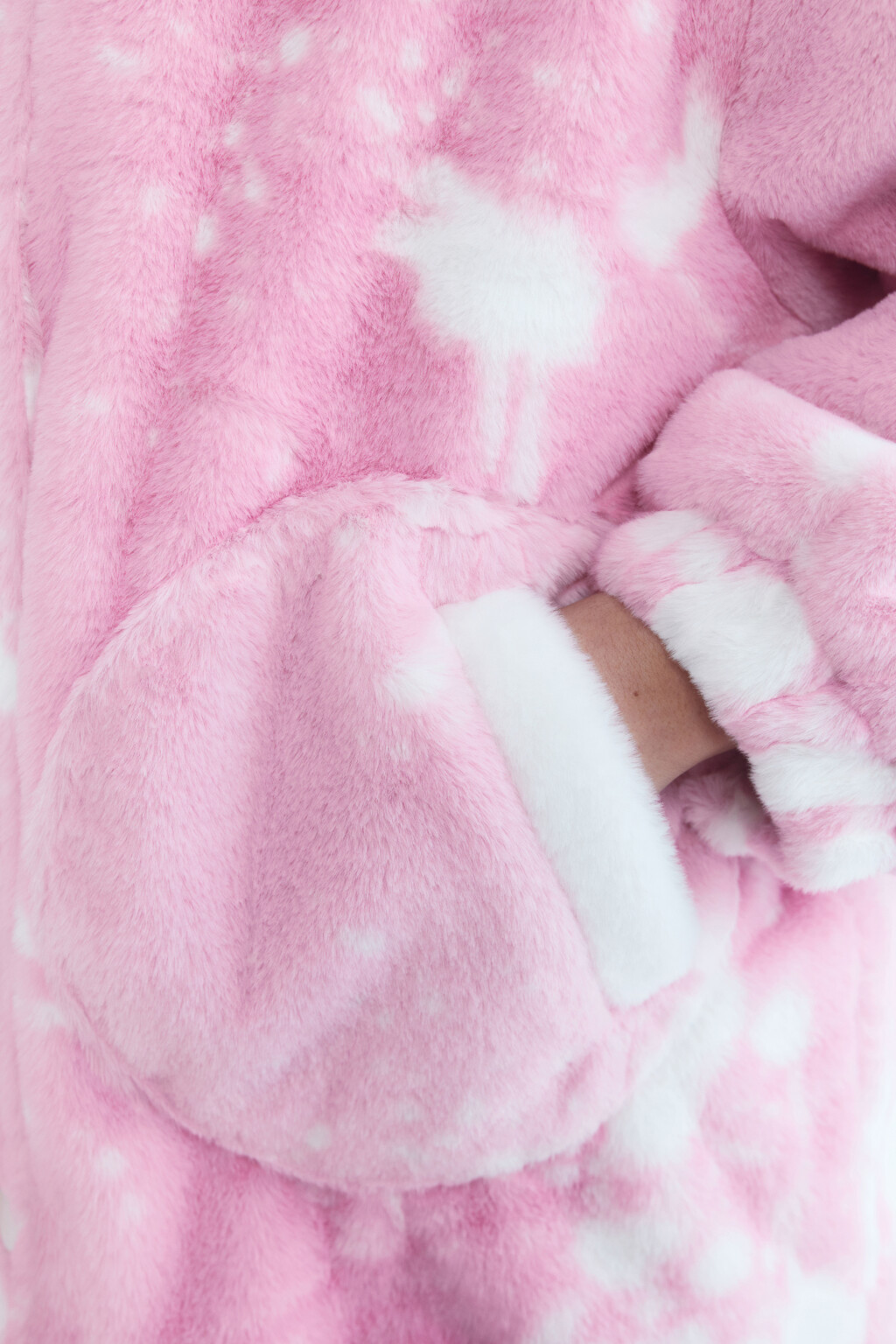 Шуба-бомбер oversize из искусственного меха - цвет розовый - 7
