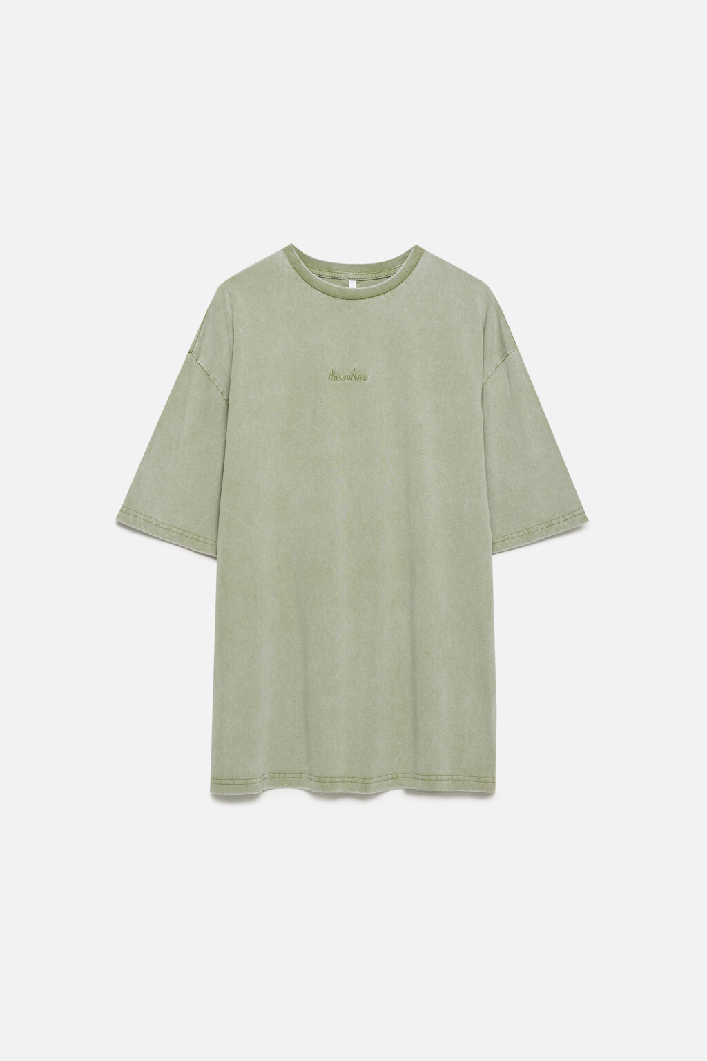 Футболка oversize спортивная с вышивкой - цвет зеленый - 9