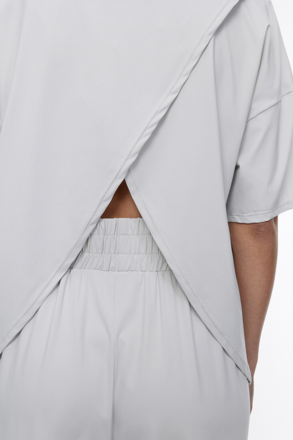 Футболка oversize спортивная гладкая - цвет серый - 6