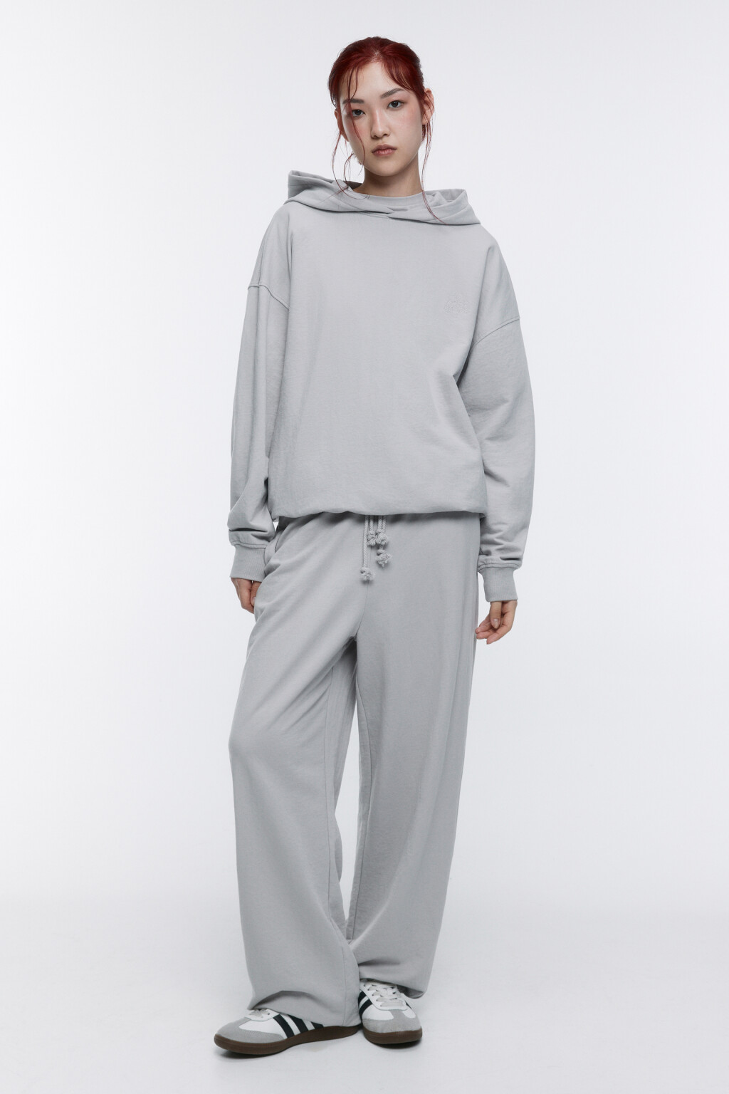 Худи oversize спортивная с вареным эффектом - цвет серый - 5