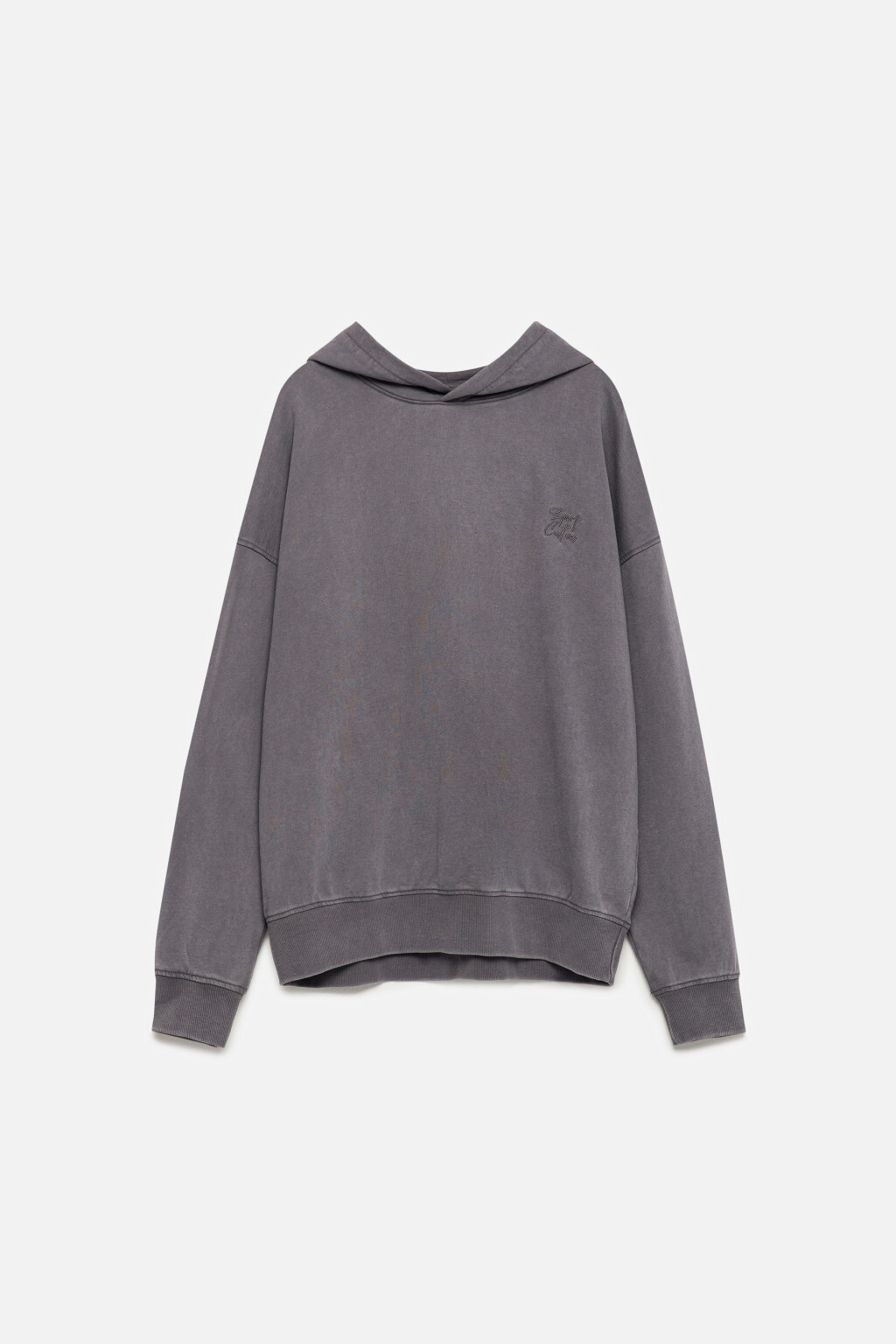 Худи oversize спортивная с вареным эффектом - цвет серый - 11
