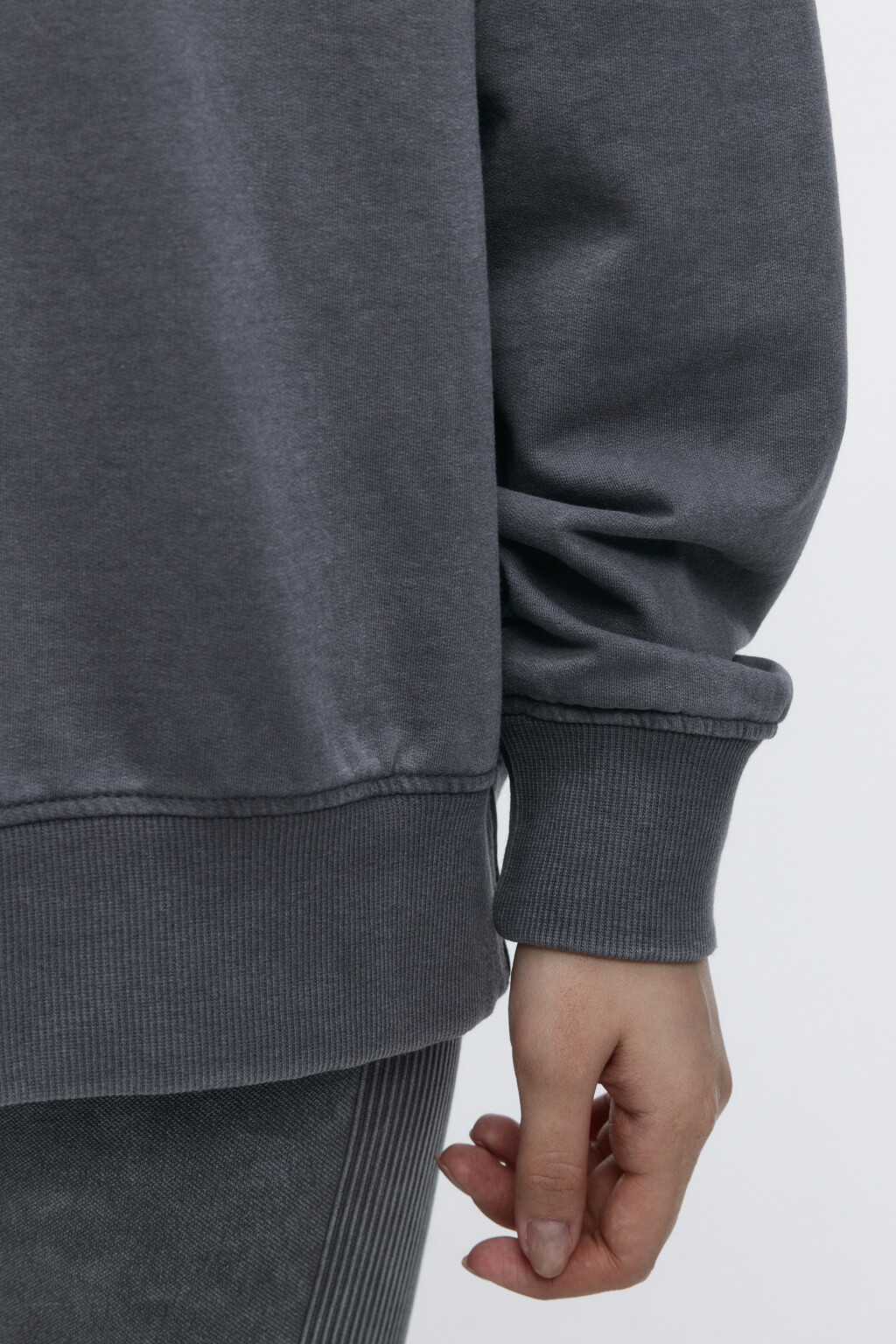 Худи oversize спортивная с вареным эффектом - цвет серый - 7