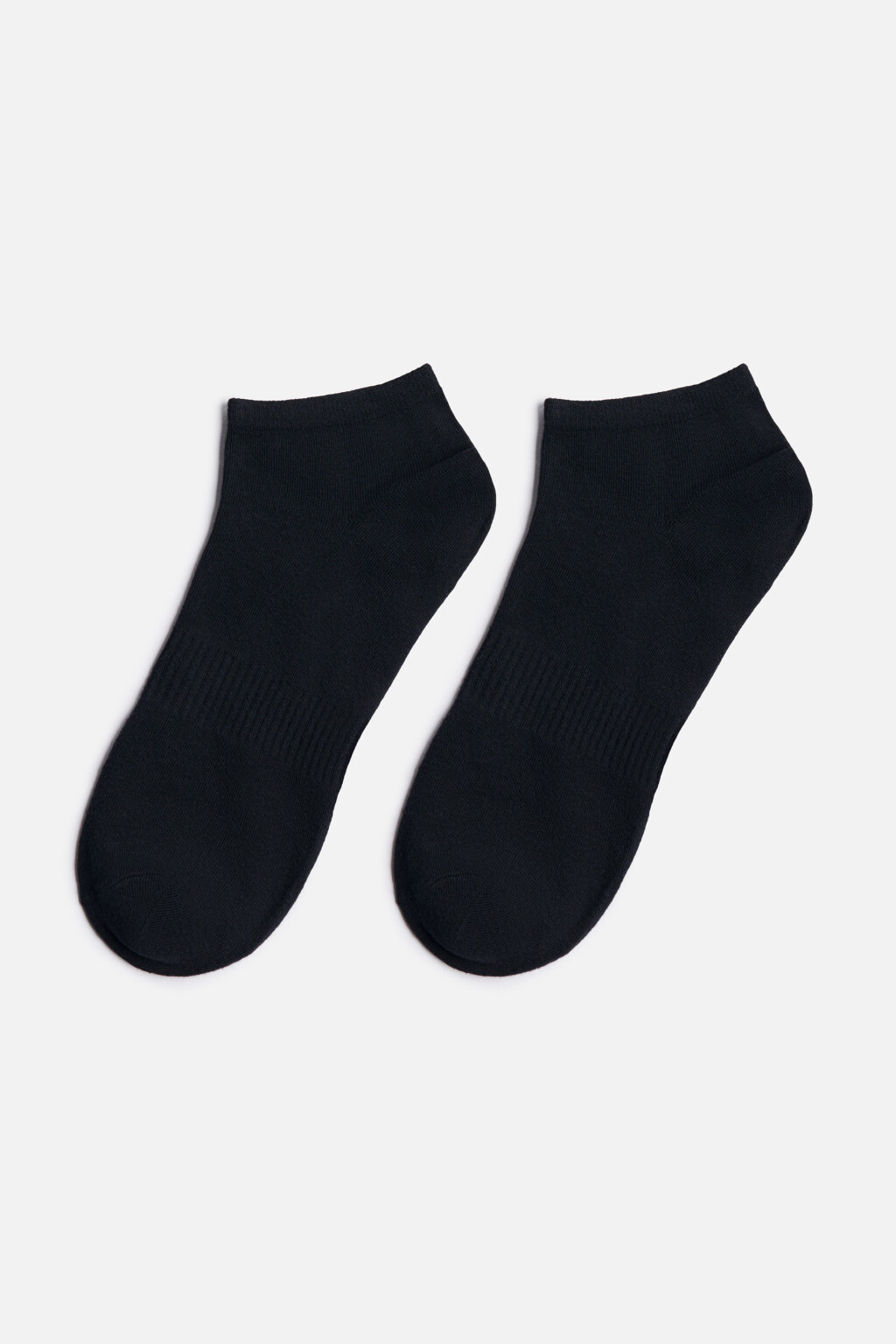 Носки короткие хлопковые базовые - цвет черный - 1