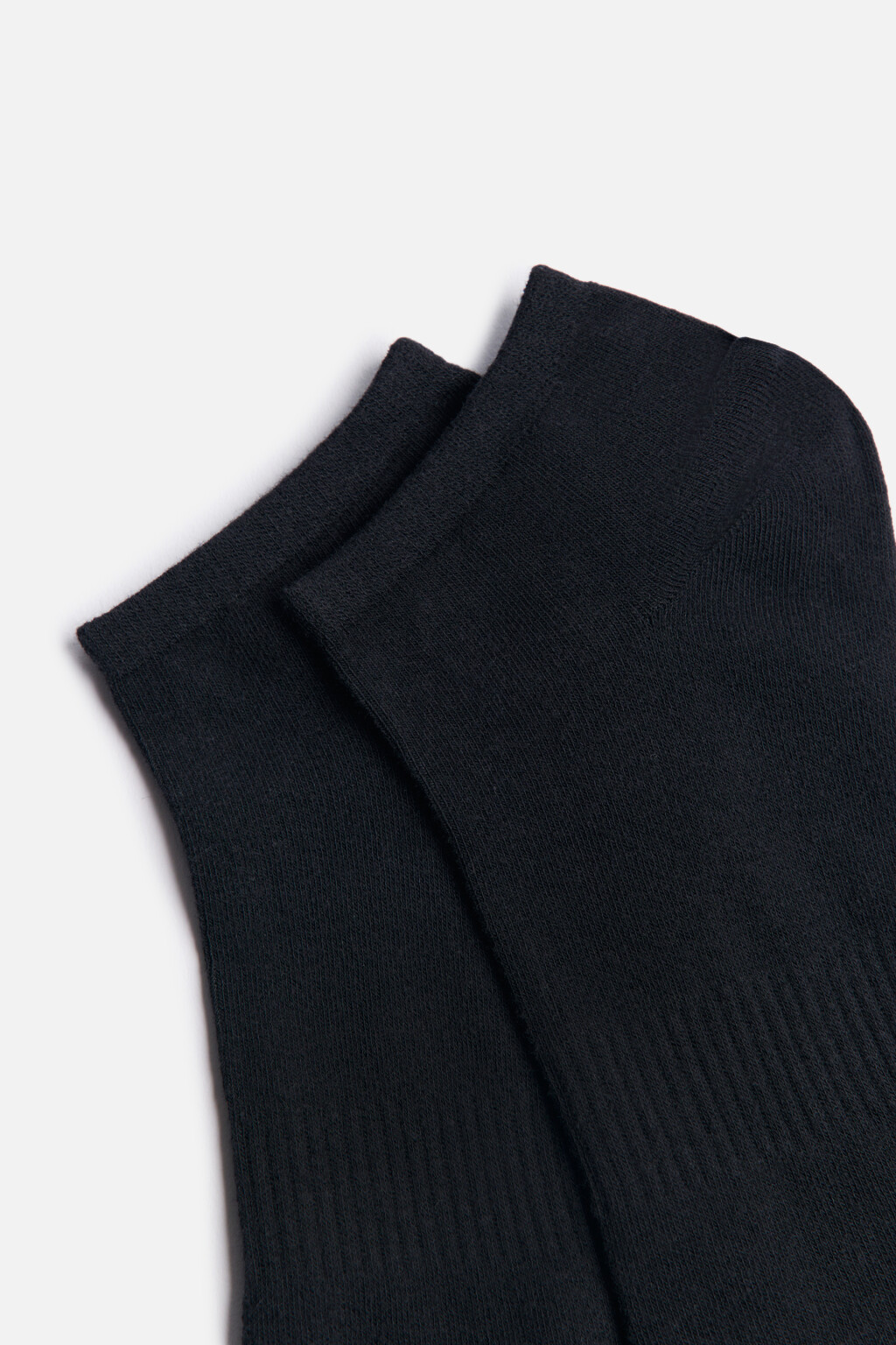 Носки короткие хлопковые базовые - цвет черный - 2